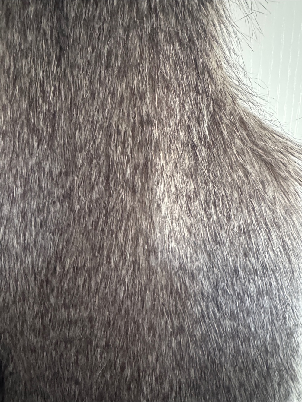 Dynamite Gray Faux Fur Vest - Plush Open Front Size XS - Picture 3 of 7